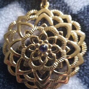 Vintage Joan Rivers Lotus Pendant